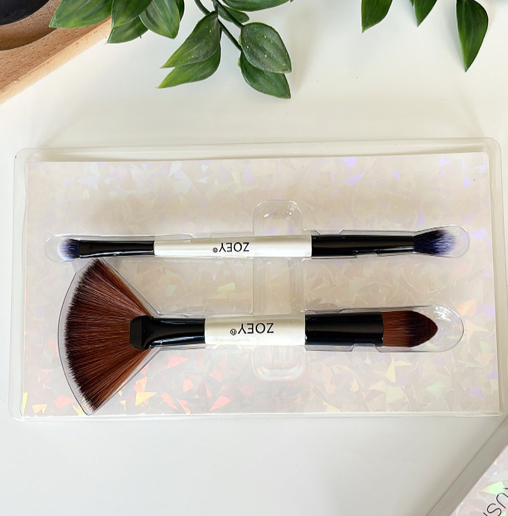 Professional Makeup 2X2 Brushes Set Double Head Brushes