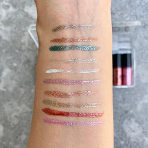 10 Colors Liquid Glitter Eyeshadow, Eyeliner, Multi Usage Set