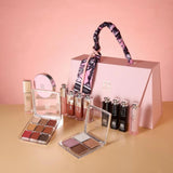 Pink Luxurious Makeup Bag With Makeup Bundle