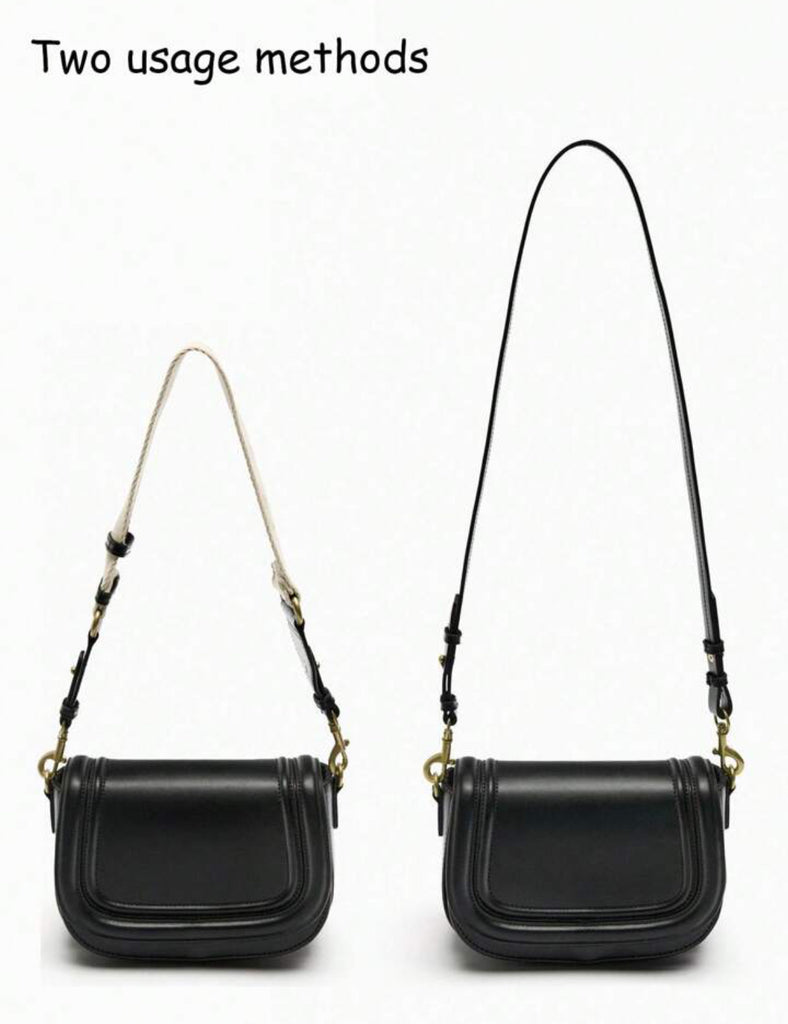 Women's Fashion Crossbody Saddle Bag, 2025 New Arrival Shoulder Bag With Wide Adjustable Strap