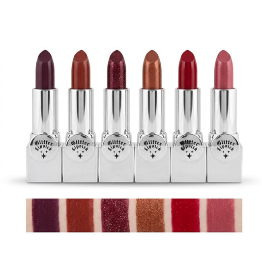 6 Colors Shimmery Effect Creamy Lipsticks Set