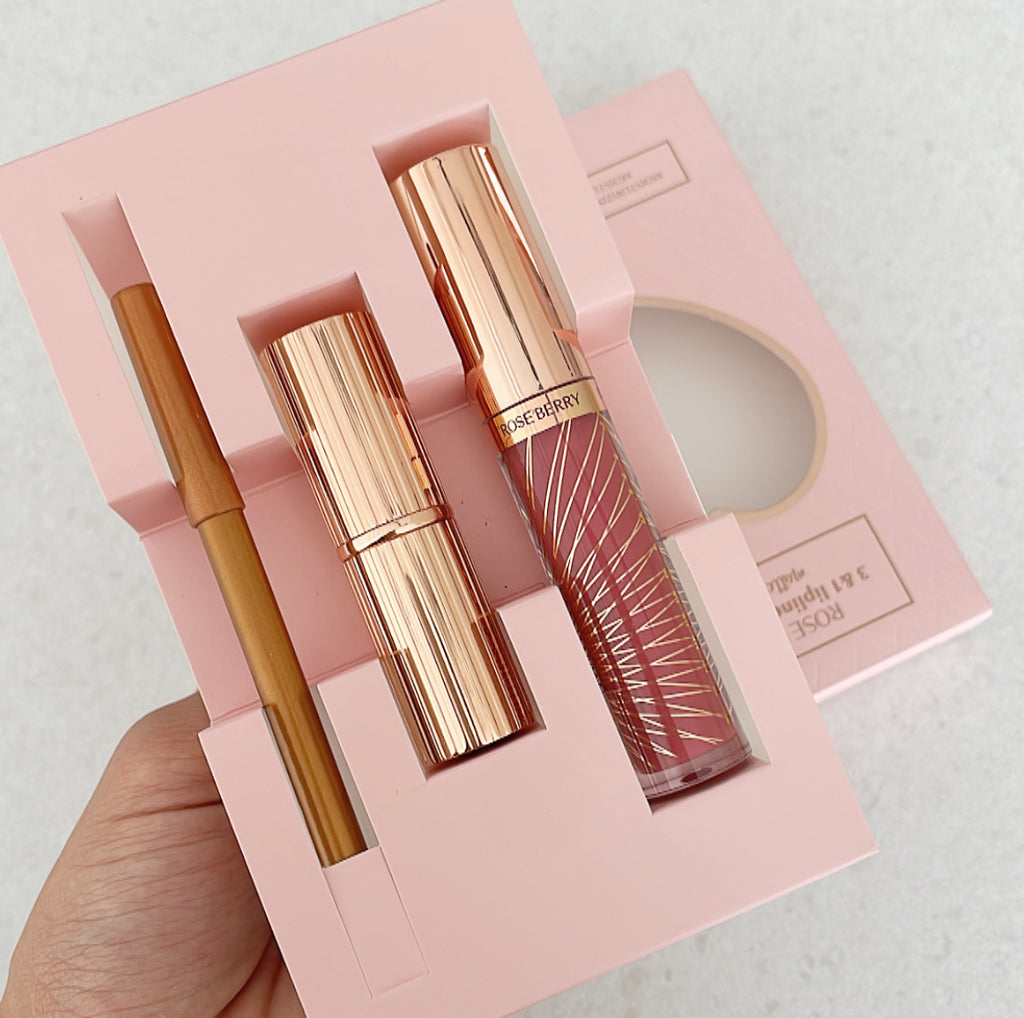 Code B Lovely Box Lip Gloss,Lipliner and Matte Lipstick Box
