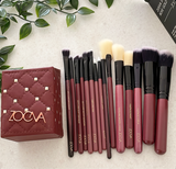 Maroon Color 12 Pieces Brushes Set With Stand