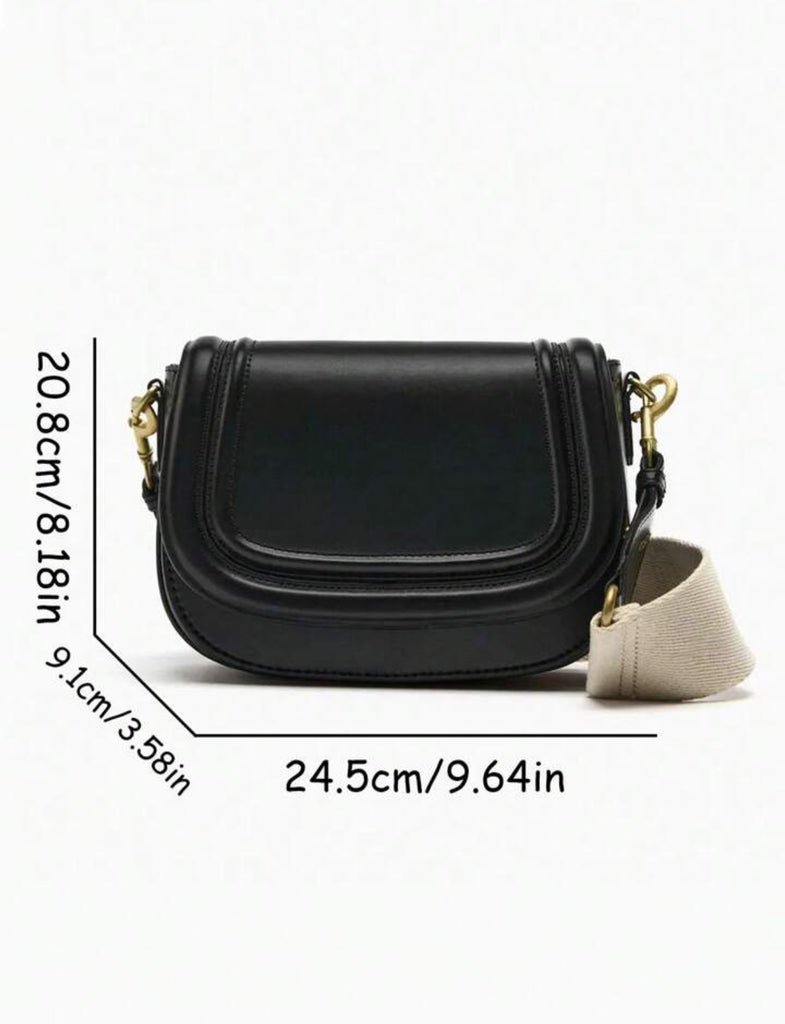 Women's Fashion Crossbody Saddle Bag, 2025 New Arrival Shoulder Bag With Wide Adjustable Strap
