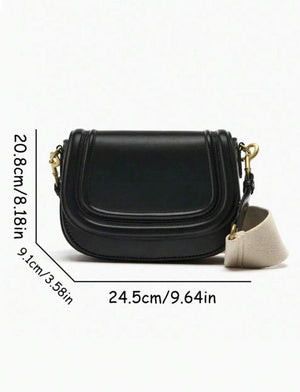 Women's Fashion Crossbody Saddle Bag, 2025 New Arrival Shoulder Bag With Wide Adjustable Strap