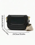 Women's Fashion Crossbody Saddle Bag, 2025 New Arrival Shoulder Bag With Wide Adjustable Strap