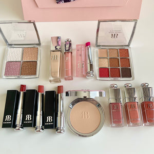 Pink Luxurious Makeup Bag With Makeup Bundle