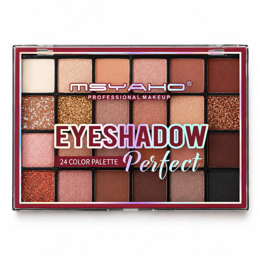 24 Perfect Colors Matte, Shimmer and Glitter Eyeshadow Palette