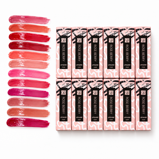 12 Colors Glass Glossy Lip Glosses