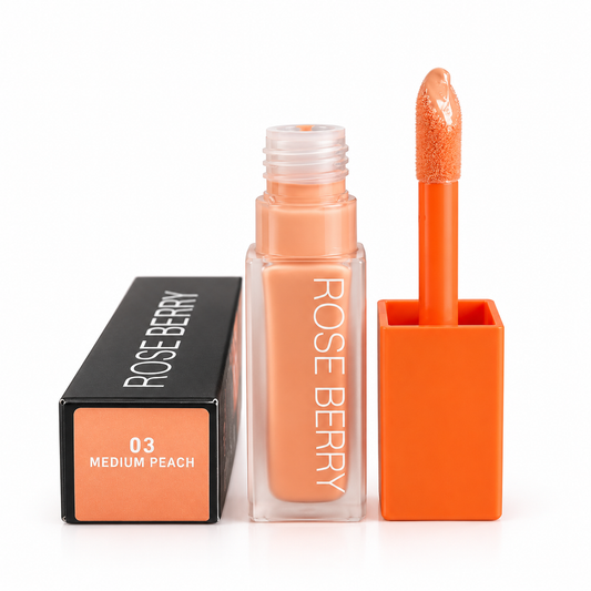 03 Medium Peach color correcting liquid under concealer and foundation