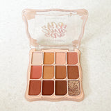 01 12 Colors matte, shimmer and glitter eyeshadow palette