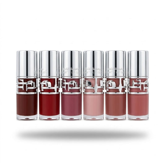 6 Colors Lip Glosses Set Decorated Bottle