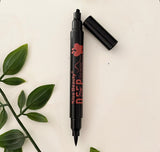 2 in 1 Black Matte Waterproof eyeliner & Wing Stamp Pen