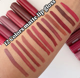 12 Colors Matte Lip Glosses Set