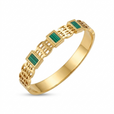 Gold x green bangle
