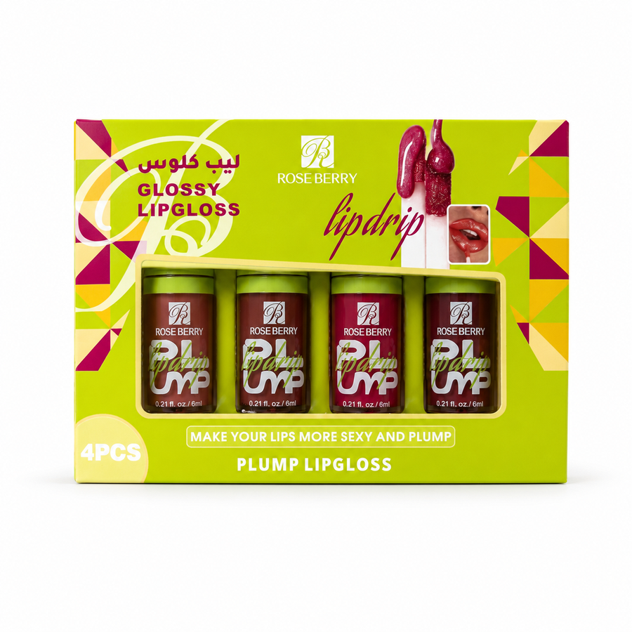 4 Colors Lip Gloss Sexy & Plump Long Lasting Lip Drip