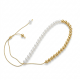 Gold X White Pearls Necklace