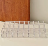 24 Places Transparent Acrylic Lipstick, Lip Gloss, Storage Display Stand Organizer Without Makeup