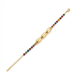 Gold colorful bracelet