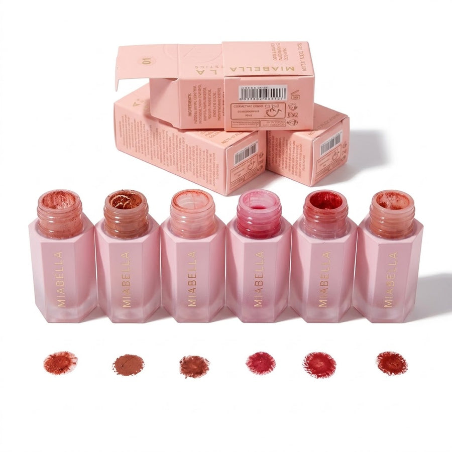Liquid Blusher Sponge Applicator Matte 6 Colors Set
