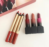 3 Matte & Creamy Lipsticks with 3 Matte & Creamy Lipliners