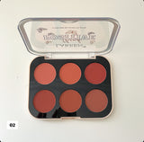 Code 02 Think Positive 6 Colors Matte Powder Blush Palette