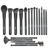 18 Pcs Wood Handle Synthetic Fiber Brushes set