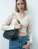 Women's Fashion Crossbody Saddle Bag, 2025 New Arrival Shoulder Bag With Wide Adjustable Strap