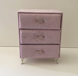 Purple Velvet 3 Drawers Organizer