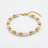 Gold X White Bracelet