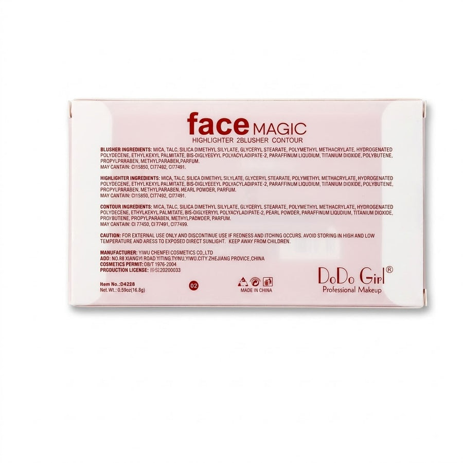 02 Face Magic Palette Blusher - Contour - Highlighter