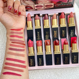 12 Colors High Pigment Colors Matte Lipsticks