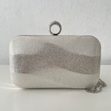 Silver Sea Side Clutch