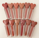 12 Perfect Nude Shades  Waterproof Matte Lip Glosses Set