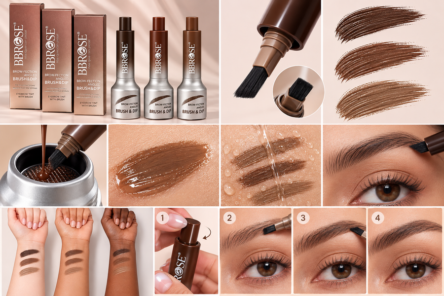 Brow-Fection Angled Brush & Dip-Chocolate Brow Pomade Brand Beauty Cosmetic Makeup For Women And Girls