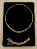 Soiree Necklace - Earrings - Bracelet Set in Gold