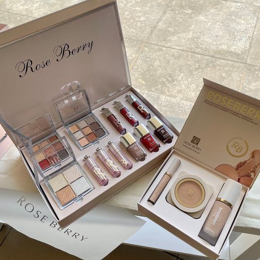 Rose Berry Blooming Bouquet Makeup Bundle 🌹 With skin focus gift