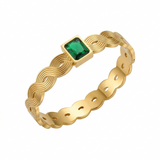 Gold X Green Bangle