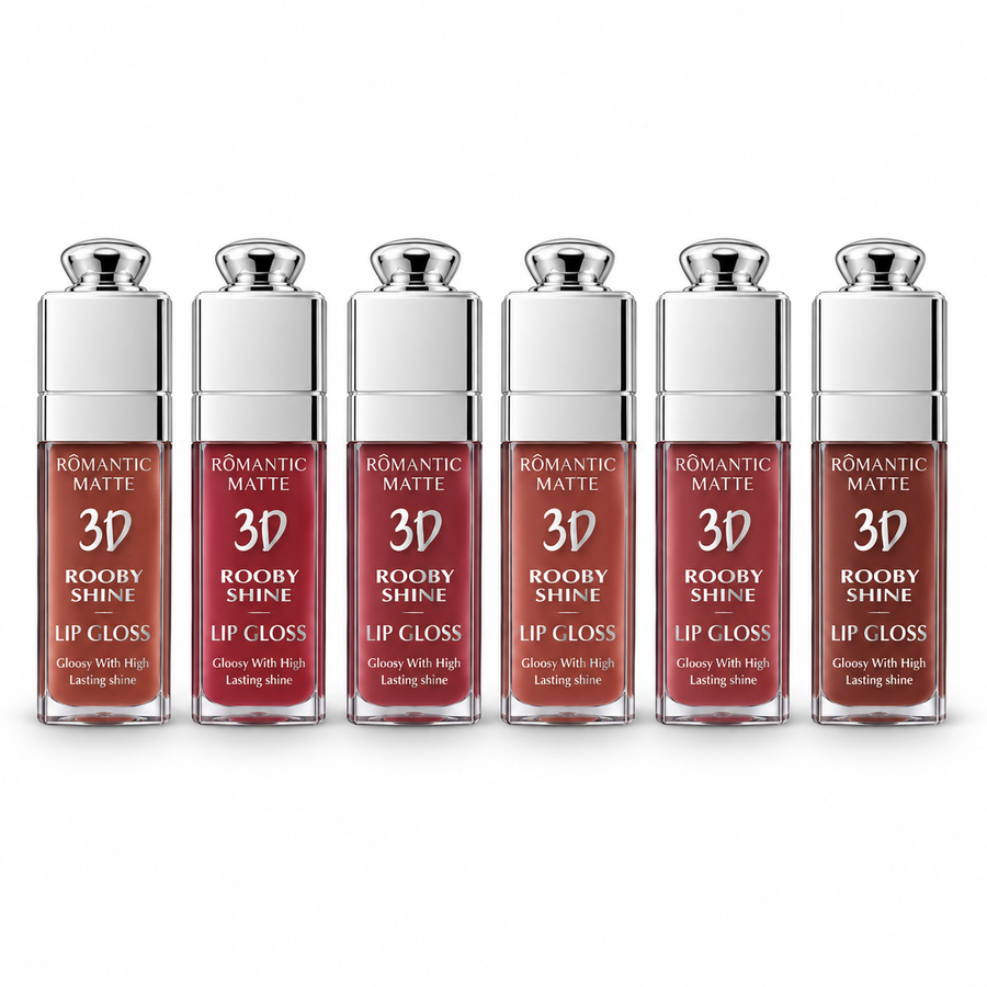 6 Colors Roony Shine Lip Gloss Set With High Lasting Color