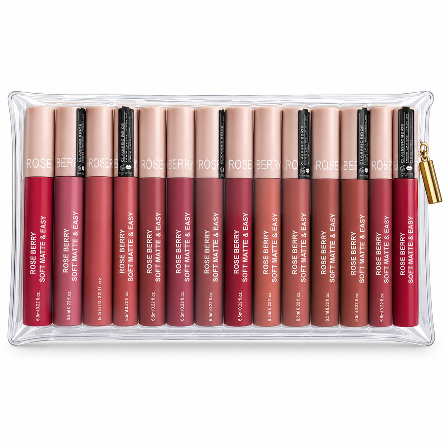 12 Colors Soft Matte & Easy Liquid Lipsticks