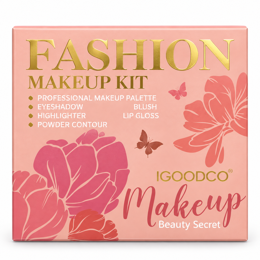 Fashion Eyeshadow Blush Highlighter Lipgloss Powder Contour Makeup Kit