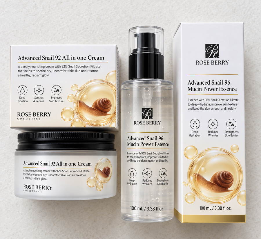 Snail 96 Mucin Power Essence & Advanced Snail 92 All in one cream Skin Care Set