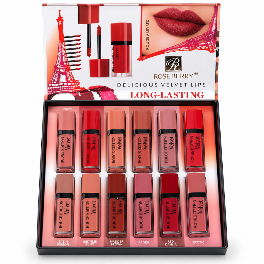 12 Colors Matte Long Lasting Liquid Lipsticks