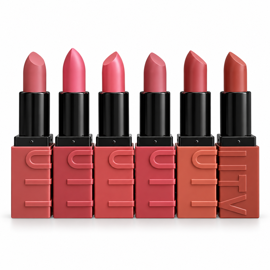 6 Colors Matte Creamy Lipsticks for a Dramatic Look