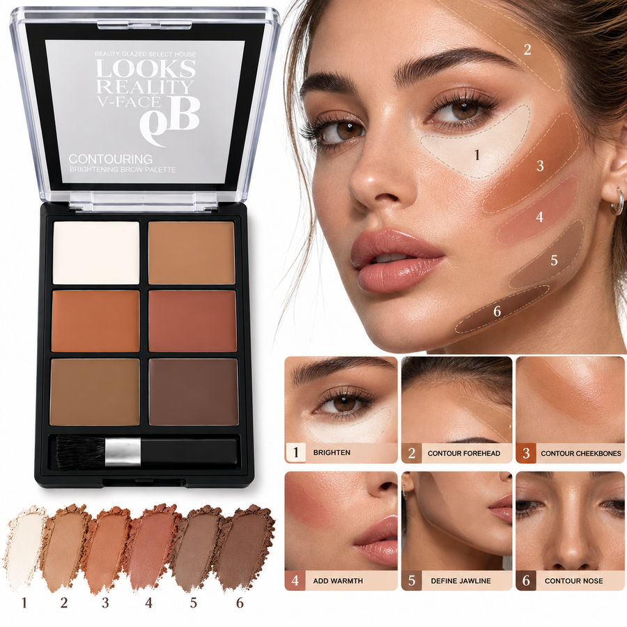 6 Colors Creamy Contour Palette with Brush