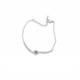 Silver x Pink Simple Bracelet