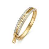 Gold X White Bangle