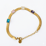 Gold X Colorful Stones Bracelet