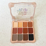 03 12 Colors matte, shimmer and glitter eyeshadow palette