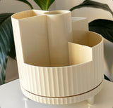 Creamy White Makeup Organizer
